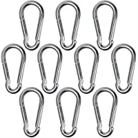 BB Sport 10 mosquetones de acero electrogalvanizado DIN5299-40 x 4 mm